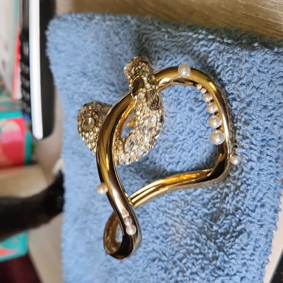 Atelier Swarovski Cuff size M with Brown, clear rhinestones & pearls never worn. - Picture 5 of 6